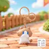 Llavero de Gato de Dibujos Animados de Pago Mensual Muñeco de Goma Blanda Colgante de Gato Lindo Decoración para Mochila Juguete Pequeño Creativo Regalo