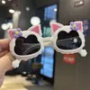 Gatito Lazo Gafas de Sol Polarizadas para Niños Caricatura Linda Patas Suaves de Silicona Gafas de Sol Moda Dulce Niña
