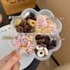 Caja de Gomas para el Cabello de Niña Sin Dañar el Cabello Banda Elástica de Alta Elasticidad Gomas de Colores para Niñas Diadema Accesorios para el Cabello Trenzados Lindos para Mujeres