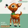Nueva Serie de Decoración para Fiesta Navideña Mini Muñeco de Nieve, Anciano, Reno, Árbol de Navidad Globos de Papel de Aluminio Serie Navideña