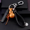 Doce Signos del Zodiaco Calabaza de Madera de Durazno con Llavero de Barra de Oro Hebilla de Cinturón de Cuero Colgante de la Suerte Zodiacal Regalo de Negocios