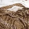 Manta de Coralina con Estampado de Leopardo, Manta Individual, Toalla para Aire Acondicionado, Colcha Fina, Manta para Siesta de Verano, Producto Popular de Venta Transfronteriza