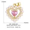 Moda transfronteriza europea y estadounidense de alto sentido 14k corazón oceánico corazón de amor collar colgante colgante único accesorios de joyería diy
