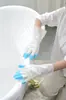 Luvas de Lavar Louça Domésticas Látex Impermeáveis Limpeza Luvas de Borracha Cozinha Doméstica Lavanderia Plástico Aço Stand Luvas de Dedo