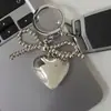 Case de Celular Laço de Amor de Metal Cordão Bolsa Livro de Cartão Chaveiro Decoração Pingente Goo com Contas