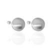 Brincos de bola de metal escovado fosco femininos estilo francês design de nicho luxo leve simples que combinam com tudo brincos de pino prateados foscos