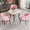Mesa Pequeña de Té para Balcón, Juego de Mesa y Sillas Pequeñas para Reuniones y Negociaciones de Oficina, Mesa de Café Pequeña para Apartamento Pequeño del Hogar, Mesa de Comedor, Mesa Redonda Pequeña de Ocio