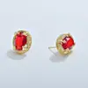 Pendientes Coreanos Plateados Needle Saturn Fresh para Mujer, Pendientes de Botón de Circonita Dulces y Versátiles, Diseño de Nicho con un Toque de Lujo Ligero y de Alta Gama