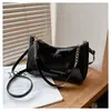 Bolso de axila de color liso, moderno y sencillo para mujer, nuevo modelo 2026, bolso de mano de un solo hombro, bolso bandolera con textura, bolso de mano