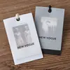 Etiqueta de Ropa Logo Personalizado Translúcida Diseño Gratuito Tarjeta de Plástico Etiqueta Etiqueta de Ropa para Mujer Ropa de Hombre