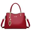 Nova Bolsa Estilosa Vermelha para Sogra Feminina, Bolsa para Noiva de Casamento, Bolsa Transversal Elegante de Grande Capacidade