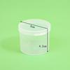 Mini caja portátil de plástico PP transparente con tapa para guardar maquillaje, polvos, pompones y malvaviscos.