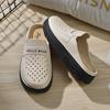 Chinelo de Verão com Bico Vazado, Sola Macia Antiderrapante, Chinelos de Sola Grossa Confortáveis e Respiráveis para Mulheres, Salto Baixo de Secagem Rápida