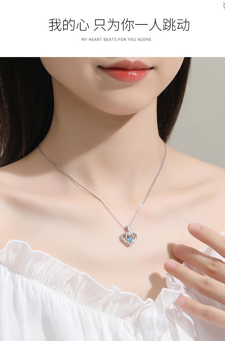 智贝详情图_232023年新款直播代发跳动的心灵动项链女士锁