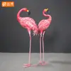 Flamingo de Ferro Simulado Decorações de Janela de Shopping de Pátio Florestal Layout de Local de Jardim Adereços de Casamento
