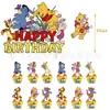 Tenedores para Pasteles de Dibujos Animados Nuevos Transfronterizos de Stitch, Fútbol, Paw Patrol, Decoración de Escena para Fiestas de Cumpleaños
