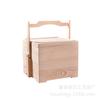 Caja de regalo de madera creativa retro multicapa de madera maciza caja portátil para frutas, snacks, frutos secos, caja de embalaje