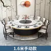 Mesa de Jantar Elétrica de Hotel Mesa Redonda Grande Mesa Estilo Chinês Novo Tampo de Rocha Mesa Giratória Rotativa para Restaurante de Clube Sala Privada 20 Pessoas