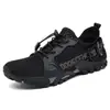 Novos sapatos de verão transfronteiriços de tamanho grande com vazados para vadear contra a corrente, sapatos de caminhada ao ar livre para casais, tênis casual para corrida