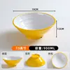Bol para fideos para restaurantes de fideos, bol bicolor de imitación porcelana, uso comercial para hot pot picante y fideos de caracol de río, bol grande A8 vajilla de melamina, bol para sopa y fideos