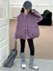 2026 Nuevo Chaleco Acolchado Acolchado de Diamante para Niñas con Capucha Conjunto de Suéter de Punto Ropa Exterior Gruesa Elegante de Otoño/Invierno para Niños