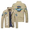 2023 LOGO estampado transfronterizo LOGO cuello alto para hombre deportivo casual de negocios ropa de exterior chaqueta juvenil de personalidad