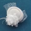 Chapéu de Lã Falsa Vintage Pérola Pena Flor Grampo de Cabelo Ponto Preto Grande Malha Headwear Pequeno Chapéu Grampo de Cabelo