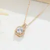 Collar para Mujer 2025 Nueva Entrada Lujo Nicho Regalo de Cumpleaños Pendientes Aretes Accesorios Atmosféricos de Gama Alta Juego de Tres Piezas