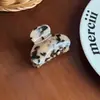 Pinza para el Cabello Coreana de Lujo Ligero con Diamantes Brillantes de Media Corbata, Pinza de Garra de Acetato, Pinza Simple de Gama Alta, Pinza Elegante de Tiburón, Accesorio Versátil para el Cabello
