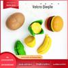 Fabricantes produzem gancho e laço de bolinhas pequenas, gancho transparente de corte e laço de frutas, Velcro com cola traseira silenciosa, adesivos de alfabeto