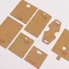 Cartón kraft vintage para joyería tarjetas para pendientes collar tarjeta para anillos de joyería clip para el pelo tarjeta de exhibición embalaje tarjeta de papel logo