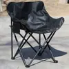 Silla lunar plegable de almacenamiento portátil personalizada con bolsillo lateral para playa, bocetos, picnics y sentarse a largo plazo sin colapsar, asiento para exteriores
