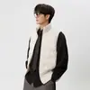 Chaleco de plumón Enbu para hombre, 90% plumón de pato blanco, cuello alto, para deportes al aire libre, casual, versátil, corte holgado, ropa de abrigo cálida