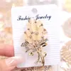 Broche de Espiga de Trigo con Piedra Ojo de Gato y Pedrería Corsage Accesorios para Mujer Cadena Insignia de Alto Nivel Pin Accesorios para Ropa