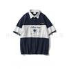 Camisa Polo de Verano Estilo Japonés para Hombre Manga Corta Moderna Marca a la Moda Holgada Casual Combinable 2023 Nueva Camiseta con Solapa en Contraste