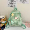Mochila Xadrez para Mulheres, Mochila Escolar Versátil Estilo Coreano para Meninas, Mochila de Alto Valor Casual para Estudantes, Nicho Ins, Campus