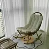 Cadeira de Balanço, Cadeira de Descanso, Cadeira de Rattan para Casa Varanda Rattan, Cadeira Preguiçosa para Pausa para Almoço Pátio Terraço Externo, Cadeira de Balanço de Lazer para Adultos