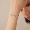 Nueva pulsera de estrella de cinco puntas de doble capa plateada para niñas estrellas diseño de nicho que combina con todo estilo ins exquisita venta al por mayor