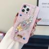 Funda de lujo colorida con diamantes de mariposa y pedrería de color contrastante adecuada para iPhone1615promax Funda protectora