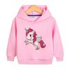 Suéter com capuz para meninas unicórnio 2022 Primavera e Outono novo top casual para bebês da moda feminina estilo coreano