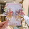 Traje de tocado infantil de estilo chino para niñas, horquilla Hanfu, horquilla de estilo antiguo, sacudida de paso, accesorios para el cabello de mariposa con borla súper hada