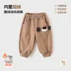 Pantalones de entrenamiento para bebé pantalones deportivos pantalones para bebé pantalones largos con felpa puños al por mayor estilo coreano para niños ropa de abrigo otoño e invierno ropa para niños