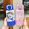 Copo Térmico para Meninas Alto Valor Estudante Grande Capacidade Copo de Isolamento Frio Garrafa de Água Portátil Canudo Duplo para Bebida Copo de Água Infantil