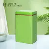 Lata Cuadrada de Hojalata de Color Sólido para Té Lata Vacía Caja de Empaque para Té Negro Té Verde Té Negro Longjing Lata Sellada de Metal