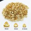 Ouro Real 18K Banhado Ouro Branco Prata Grossa Conserva Cor Triangular Quebrado Prata Espaçador Contas Espaçadoras Pingente Pingente Joias DIY Acessórios