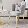 Silla con forma de flor, silla de maquillaje para el hogar, taburete de celebridad de internet de lujo ligero, respaldo simple, silla de manicura, silla de tocador para dormitorio para niñas