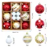 Traje de Bola de Natal Transfronteiriço Plástico Galvanizado Caixa de Presente de Bola de Natal Pingente de Árvore de Natal Atmosfera Festiva Bola Pendente de Natal