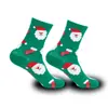 Meias de Natal Tendência Amazon para Mulheres Papai Noel Alce Boneco de Neve Desenho Animado Meias para Mulheres Meias Grossas de Algodão Atacado