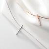 Collar de Plata de Ley s925 para Mujer Moda Simple Elegante Colgante de Una Palabra Pequeño Fresco Dulce Personalidad Nicho Cadena para Clavícula para Verano