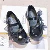 Sapatos de Performance de Couro para Meninas Infantis 2026 Outono Preto Versátil Sola Macia Estilo Princesa Sapatos de Salto Único em Estoque